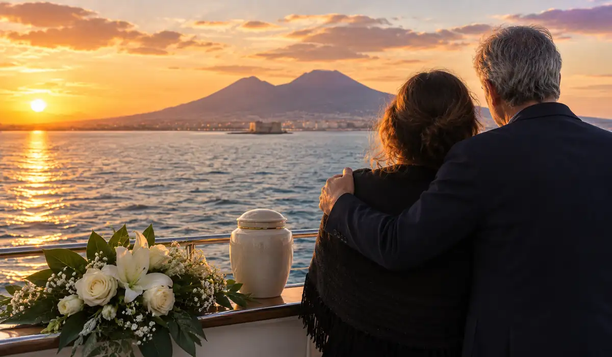 Ultimo saluto e dispersione delle ceneri in mare