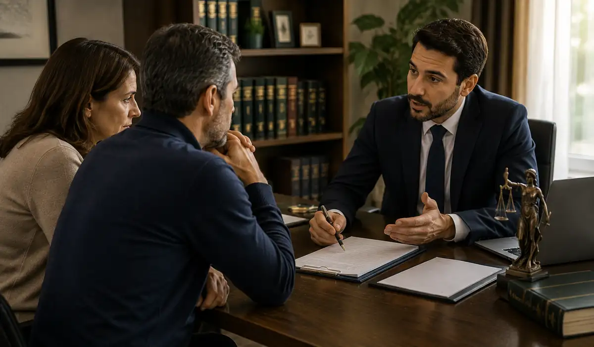 Professionista che assiste una famiglia nella gestione di un sinistro mortale